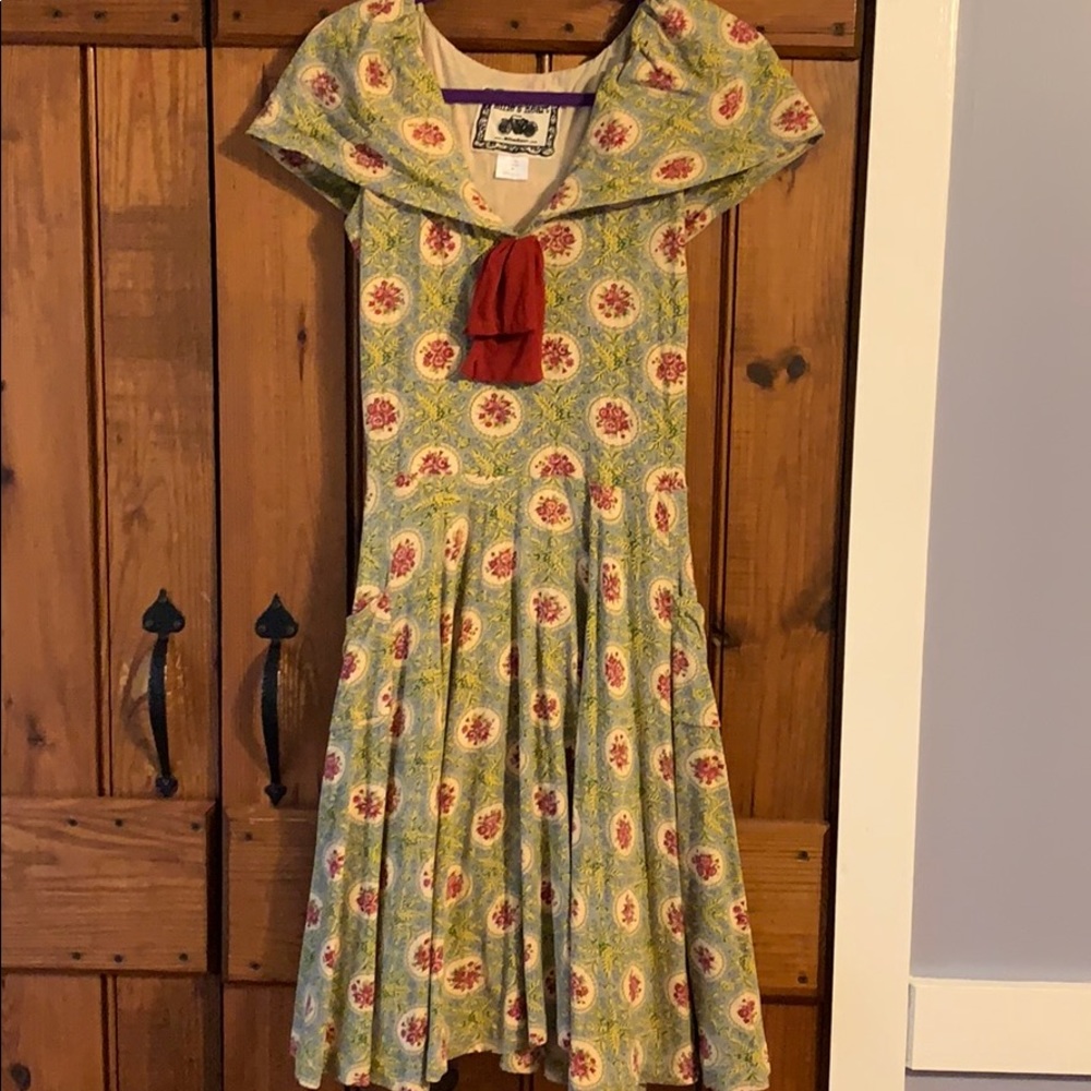 Vintage Cape Sleeve Dress
